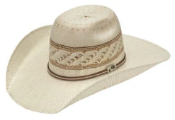 Alamo Two-Tone Fancy Trim Bangora Straw Hat