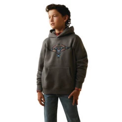 Ariat Ariat Boy's Horns Southwest Hoodie C4