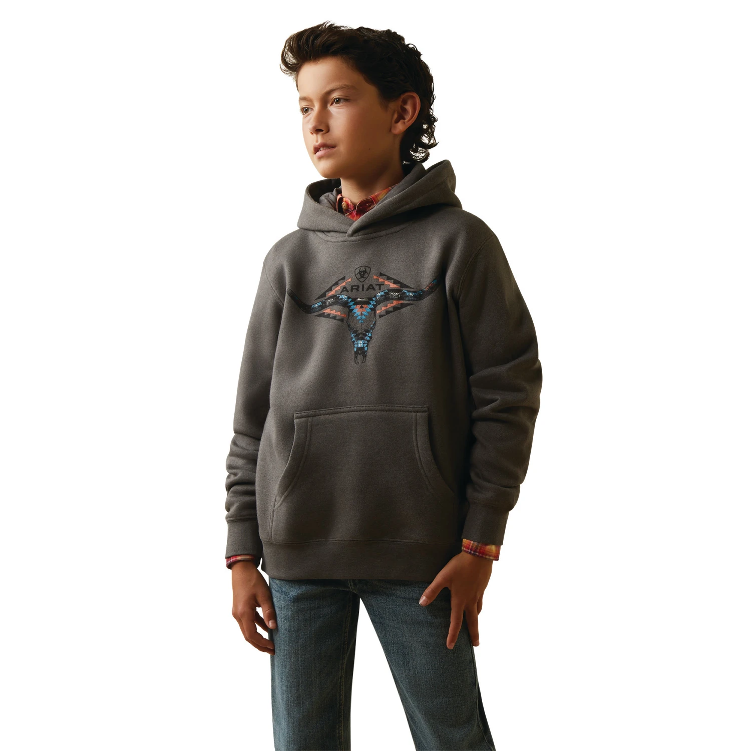 Ariat Ariat Boy's Horns Southwest Hoodie C4 3 Ariat Ariat Boy's Horns Southwest Hoodie C4