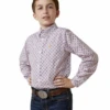 Ariat Ariat Boy's Merrick Lilac Shirt -Ariat Store ariat ariat boys merrick lilac shirt