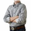 Ariat Ariat Boy's Orville Light Grey Button Up Shirt -Ariat Store ariat ariat boys orville light grey button up shir