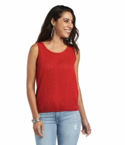 Ariat Ariat Ladies Bright Red Tank Top