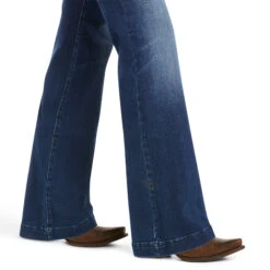 Ariat Ariat Ladies Trouser Mid Rise Stretch Kelsea Wide Leg Jean -Ariat Store ariat ariat ladies trouser mid rise stretch kelsea 2
