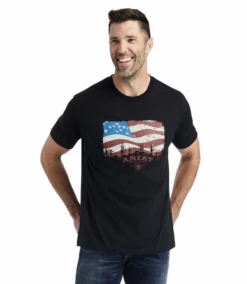 Ariat Ariat Men's Black Flagscape Graphic Tee
