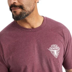 Ariat Ariat Men's Burgundy Arrowhead 2.0 Tee -Ariat Store ariat ariat mens burgundy arrowhead 20 tee 3