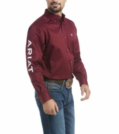 Ariat Ariat Men's Burgundy Team Logo Shirt