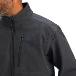 Ariat Ariat Men's Charcoal Logo 2.0 Patriot Softshell Water Resistant Jacket -Ariat Store ariat ariat mens charcoal logo 20 patriot softshel 1