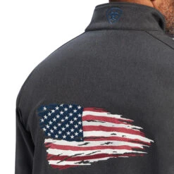 Ariat Ariat Men's Charcoal Logo 2.0 Patriot Softshell Water Resistant Jacket -Ariat Store ariat ariat mens charcoal logo 20 patriot softshel 2