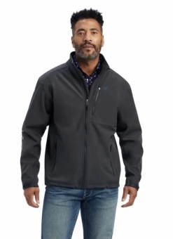 Ariat Ariat Men's Charcoal Logo 2.0 Patriot Softshell Water Resistant Jacket