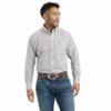 Ariat Ariat Men's Gilean White Patterned Shirt -Ariat Store ariat ariat mens gilean white patterned shirt