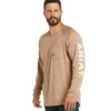 Ariat Ariat Men's Heatfighter Khaki Long Sleeve Shirt 2XL -Ariat Store ariat ariat mens heatfighter khaki long sleeve shi