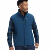 Ariat Ariat Men's Majolica Blue Logo 2.0 Softshell Vest C4 -Ariat Store ariat ariat mens majolica blue logo 20 softshell v