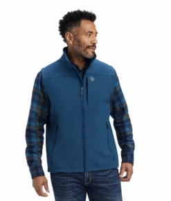 Ariat Ariat Men's Majolica Blue Logo 2.0 Softshell Vest C4
