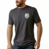 Ariat Ariat Men's Patriot Charcoal Grey Graphic Tee -Ariat Store ariat ariat mens patriot charcoal grey graphic tee