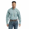 Ariat Ariat Men's Pro Kian Ocean Plaid Shirt -Ariat Store ariat ariat mens pro kian ocean plaid shirt
