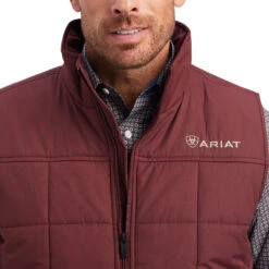 Ariat Ariat Men's Red Mahogany Crius Insulated Vest C4 -Ariat Store ariat ariat mens red mahogany crius insulated vest 1