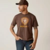 Ariat Ariat Men's Rope Lockup Brown Tee -Ariat Store ariat ariat mens rope lockup brown tee