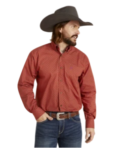 Ariat Ariat Men's Samson Terra Rouge Long Sleeve Shirt