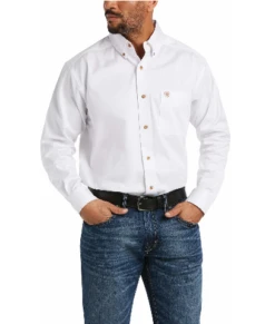 Ariat Ariat Men's Solid White Button Up Shirt