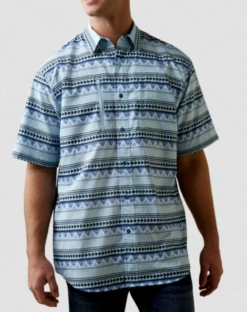 Ariat Ariat Men's Venttek Striped Short Sleeve Shirt