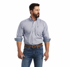 Ariat Ariat Men's Wrinkle Free Blue Button Up Shirt