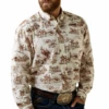 Ariat Ariat Men's Wrinkle Resist Paniolo Western Aloha Stretch Classic Fit Button Down Shirt -Ariat Store ariat ariat mens wrinkle resist paniolo western al