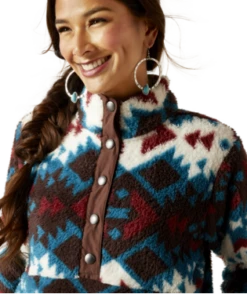 Ariat Ariat Women's Berber Snap Front Sweatshirt -Ariat Store ariat ariat womens berber snap front sweatshirt 3