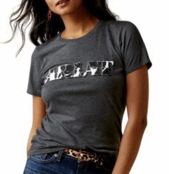Ariat Ariat Women's Grey Cowhide Graphic Tee