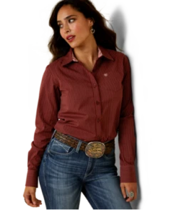 Ariat Ariat Women's Pinstripe Wrinkle Resist Kirby Stretch Button Down Shirt