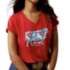 Ariat Ariat Women's Red Flower Cow Tee