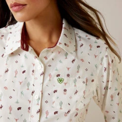 Ariat Ariat Women's Santa Fe Wrinkle Resist Kirby Stretch Button Down Shirt -Ariat Store ariat ariat womens santa fe wrinkle resist kirby s 1