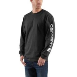 Carhartt Carhartt Men's Black Long Sleeve Shirt Big And Tall
