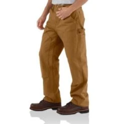 Carhartt Men's Carhartt Double Front Work Dungaree Pant B136-BRN