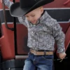 Cinch Cinch Boy's Grey Paisley Patterned Shirt -Ariat Store cinch cinch boys grey paisley patterned shirt
