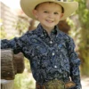 Cinch Cinch Infant Boy's Navy Paisley Shirt -Ariat Store cinch cinch infant boys navy paisley shirt