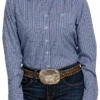 Cinch Cinch Ladies Light Blue/Purple Button Down Shirt