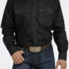 Cinch Cinch Men's Black Solid Long Sleeve Shirt -Ariat Store cinch cinch mens black solid long sleeve shirt