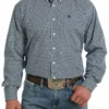 Cinch Cinch Men's Blue Patterned Long Sleeve Shirt -Ariat Store cinch cinch mens blue patterned long sleeve shirt