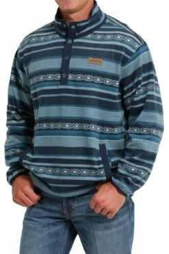 Cinch Cinch Men's Blue Polar Fleece Pullover -Ariat Store cinch cinch mens blue polar fleece pullover 3