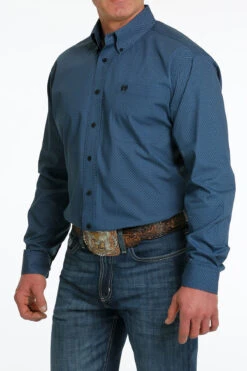 Cinch Cinch Men's Blue Printed Long Sleeve Shirt -Ariat Store cinch cinch mens blue printed long sleeve shirt 1