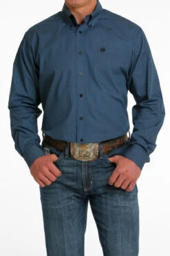 Cinch Cinch Men's Blue Printed Long Sleeve Shirt -Ariat Store cinch cinch mens blue printed long sleeve shirt 3