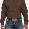 Cinch Cinch Men's Brown Long Sleeve Shirt -Ariat Store cinch cinch mens brown long sleeve shirt
