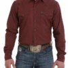 Cinch Cinch Men's Burgundy Snap Front Shirt -Ariat Store cinch cinch mens burgundy snap front shirt