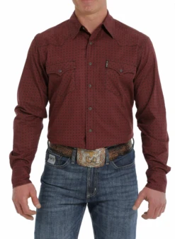 Cinch Cinch Men's Burgundy Snap Front Shirt