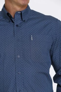 Cinch Cinch Men's Modern Fit Royal Blue Button Down Shirt -Ariat Store cinch cinch mens modern fit royal blue button down 1