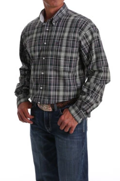 Cinch Men's Plaid Button Down Shirt C4 Size Medium -Ariat Store cinch mens plaid button down shirt c4 size medium 1