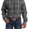 Cinch Men's Plaid Button Down Shirt C4 Size Medium -Ariat Store cinch mens plaid button down shirt c4 size medium
