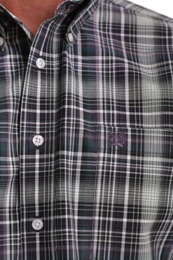 Cinch Men's Plaid Button Down Shirt C4 Size Medium -Ariat Store cinch mens plaid button down shirt c4 size medium 4