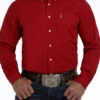 Cinch Men's Red Modern Fit Button Down Shirt -Ariat Store cinch mens red modern fit button down shirt
