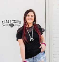 Crazy Train Crazy Train Women's You Mesh Believe Blouse